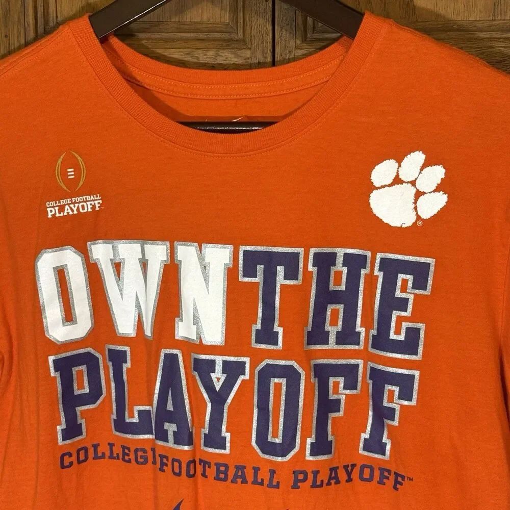 Clemson Tigers College Football Playoff T-Shirt Own The Playoff Large Orange